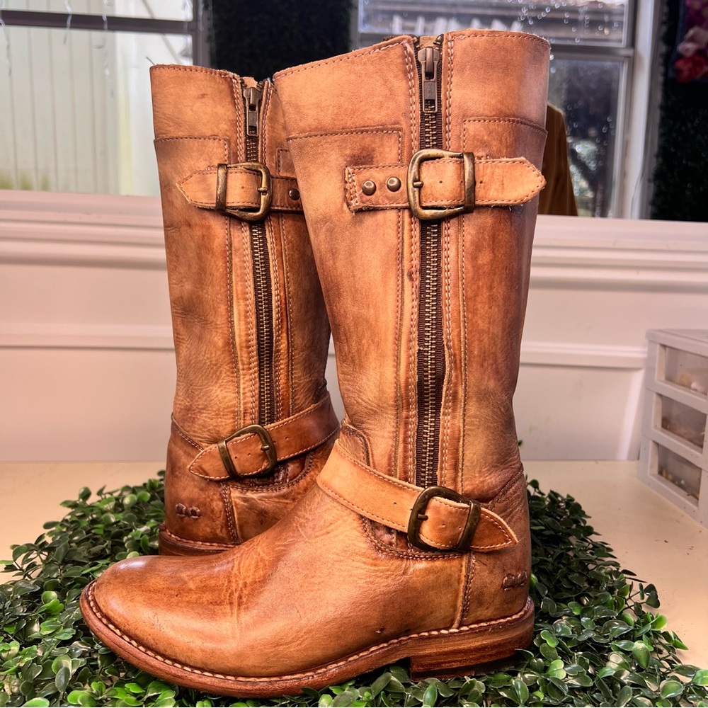 BED|STU Tan Leather Boots, Size: 6 - Picture 3 of 7